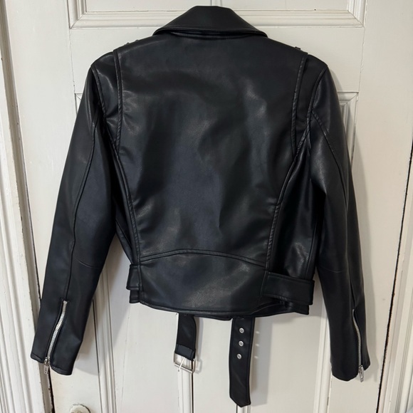 Blank NYC Black Vegan Leather Moto Jacket - Picture 4 of 5